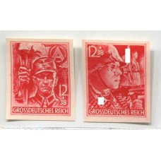 ALEMANIA 1945 LOS DOS ULTIMOS SELLOS EMITIDOS NUEVOS MINT SIN DENTAR DE LUJO